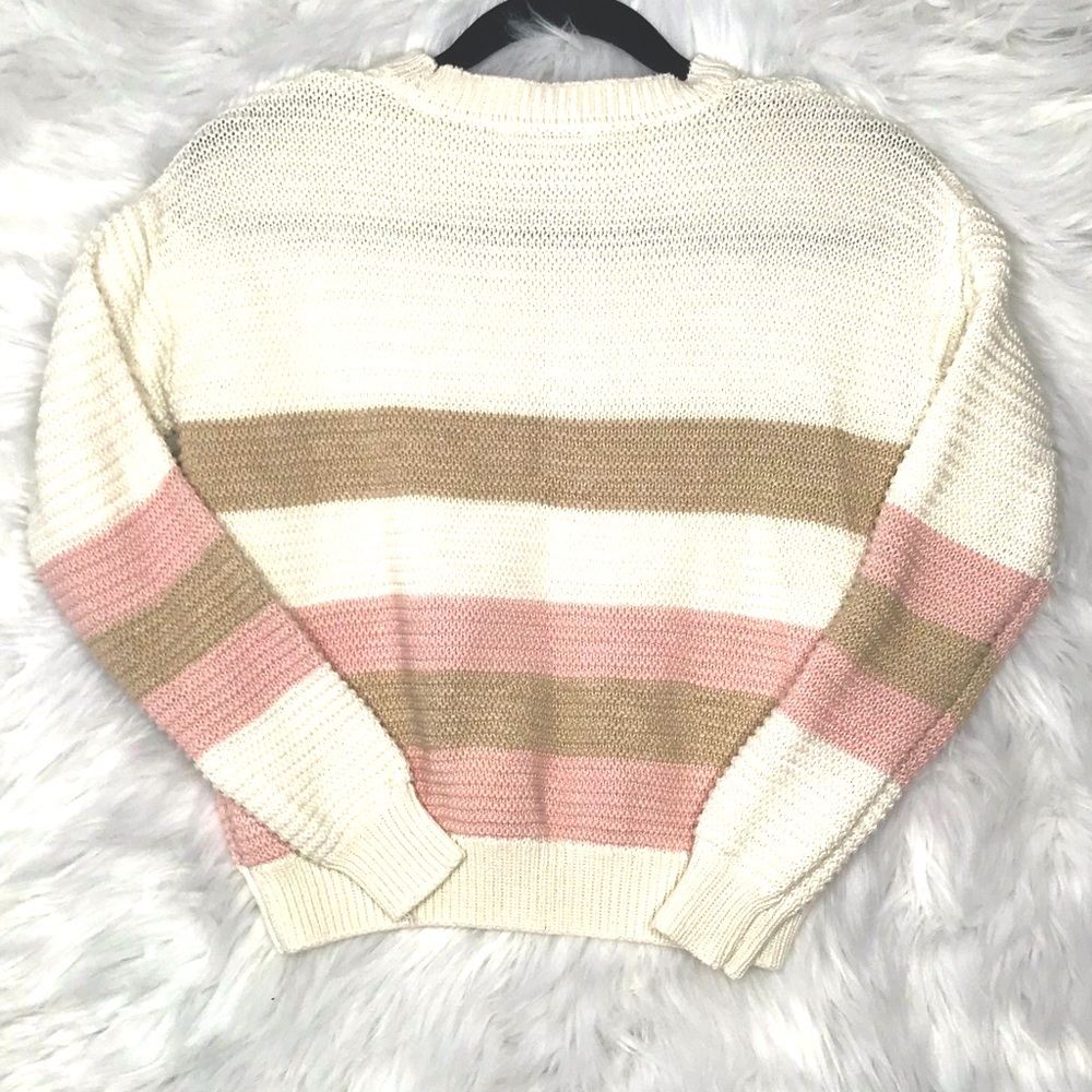 Small Neapolitan Ice Cream Knit Sweater
